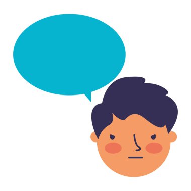 çocuk yüz üzücü konuşma balonu