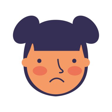 Kız yüz üzgün ifade jest