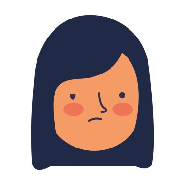 Kız yüz üzgün ifade jest