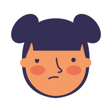 Kız yüz üzgün ifade jest