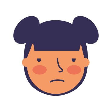 Kız yüz üzgün ifade jest