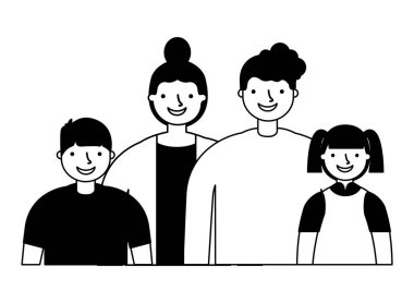 Anne baba oğlu ve kızı aile