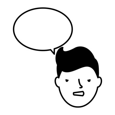 çocuk yüz üzücü konuşma balonu