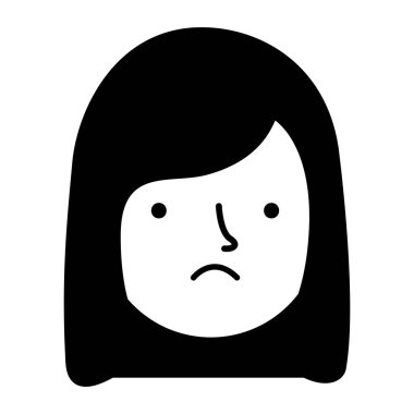 Kız yüz üzgün ifade jest