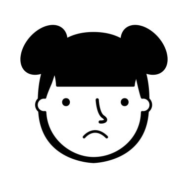 Kız yüz üzgün ifade jest