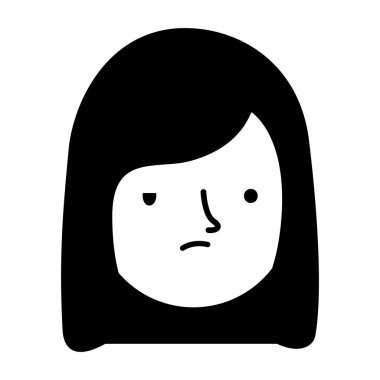 Kız yüz üzgün ifade jest