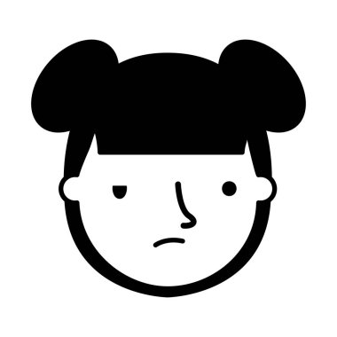 Kız yüz üzgün ifade jest