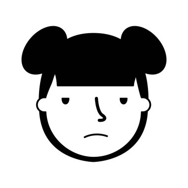 Kız yüz üzgün ifade jest