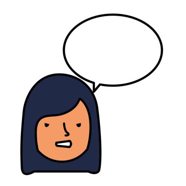 Kız yüz üzücü konuşma balonu