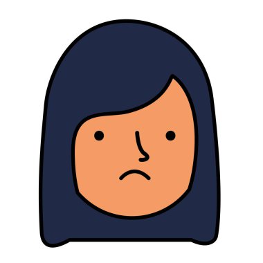 Kız yüz üzgün ifade jest