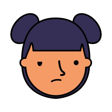 Kız yüz üzgün ifade jest