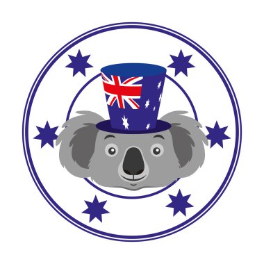Koala şapka Avustralya bayrağı amblemi