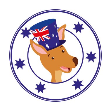 Kanguru şapka Avustralya bayrağı amblemi