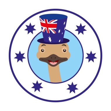 EMU şapka Avustralya bayrağı amblemi