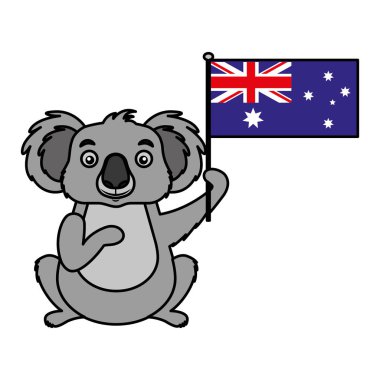 Koala şapka Avustralya bayrağı kutlama ile
