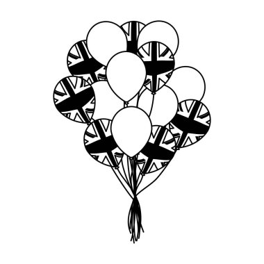 Avustralya grup balon süsleme vektör çizim bayrak