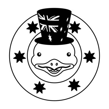 EMU şapka Avustralya bayrağı amblemi