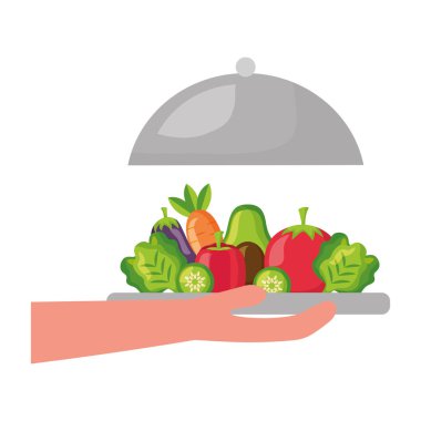 sebze yemek sağlıklı gıda üzerinde tutan el