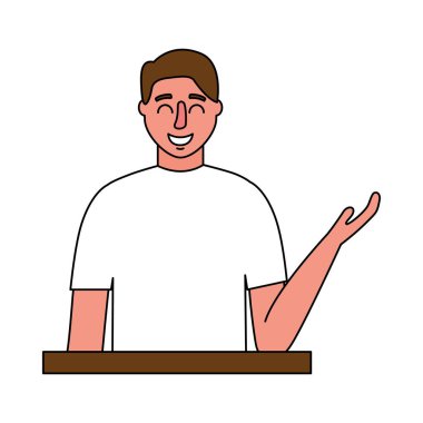 beyaz zemin üzerine adam portresi