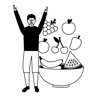 adam meyve kase sağlıklı gıda ile