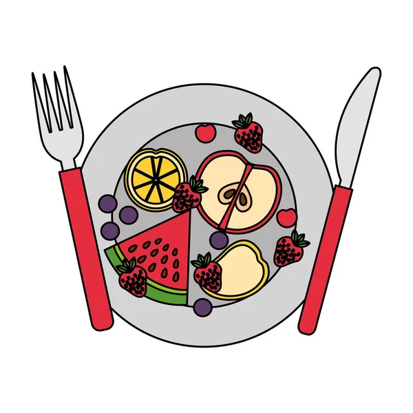 Alimentos saludables frescos — Vector de stock