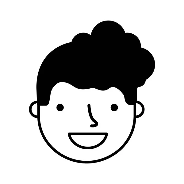 Улыбчивое выражение лица мальчика счастливое — стоковый вектор