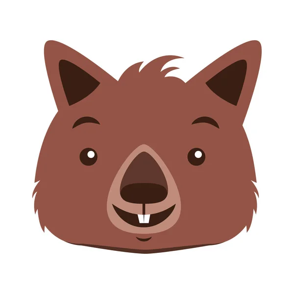 Wombat arc Chicken fehér háttér — Stock Vector