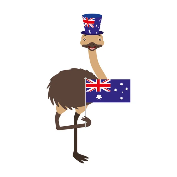 ΟΝΕ με καπέλο σημαία της Αυστραλίας γιορτή — Διανυσματικό Αρχείο