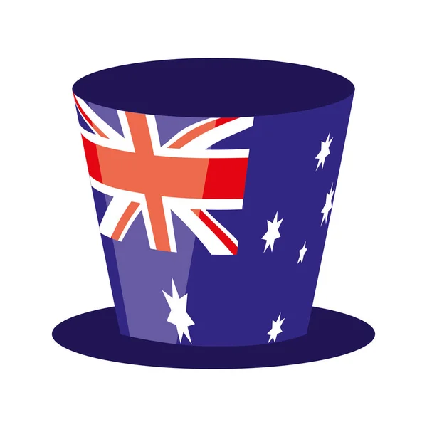 Cilindro simbolo bandiera australiana — Vettoriale Stock