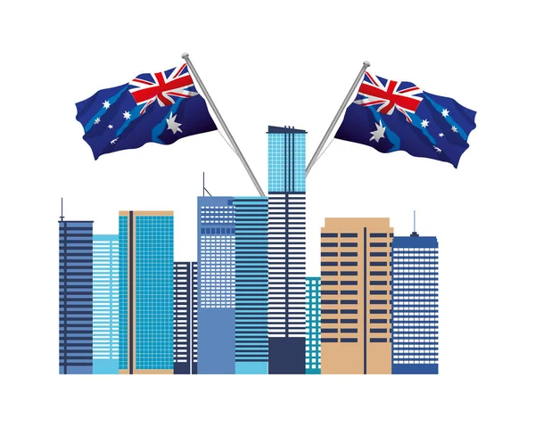 bayraklar nation ile Avustralya şehir