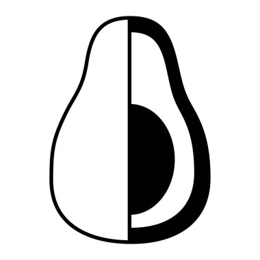 Beyaz arkaplanda taze avokado