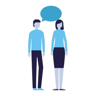 adam ve kadın konuşma balonu söz