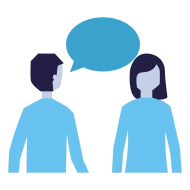 adam ve kadın konuşma balonu söz