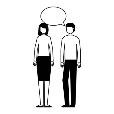adam ve kadın konuşma balonu söz