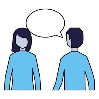 adam ve kadın konuşma balonu söz