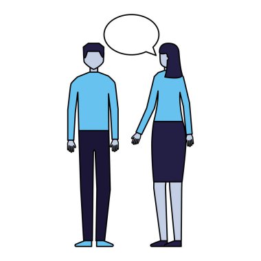 adam ve kadın konuşma balonu söz