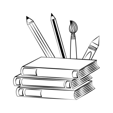 kitap kalem geri fırça