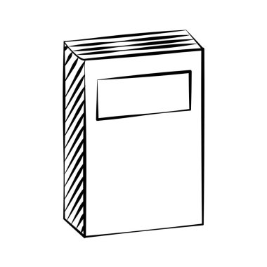 kitap doodle beyaz arka plan üzerinde