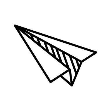Kağıt Uçak doodle beyaz arka plan üzerinde