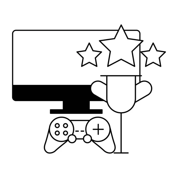 Concepto de videojuego — Vector de stock