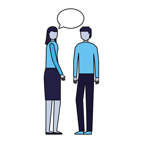 Άντρας και γυναίκα μιλούν συννεφάκι ομιλίας — Διανυσματικό Αρχείο