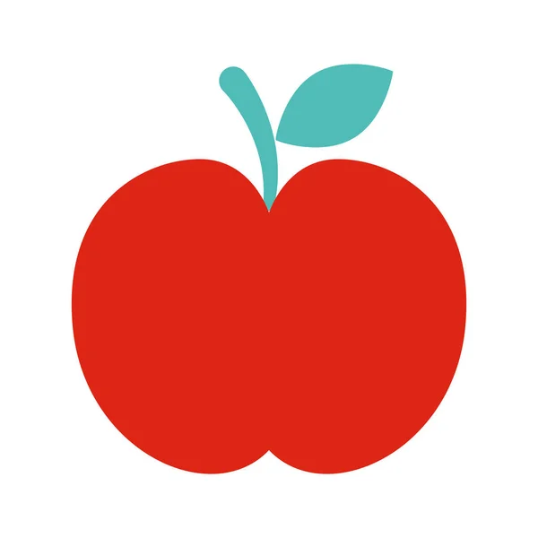 Jablečné ovoce na bílém pozadí — Stockový vektor