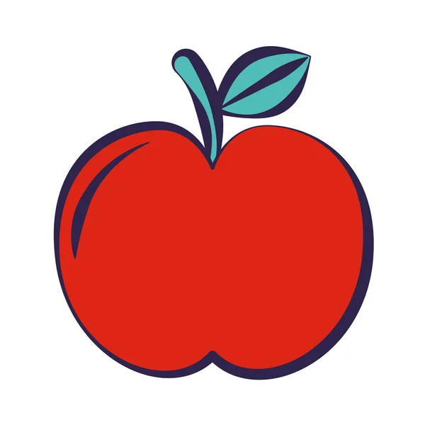 Яблучні фрукти на білому фоні — стоковий вектор