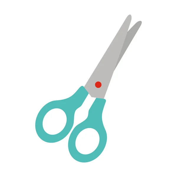 Scissors supply on white background — Stock Vector