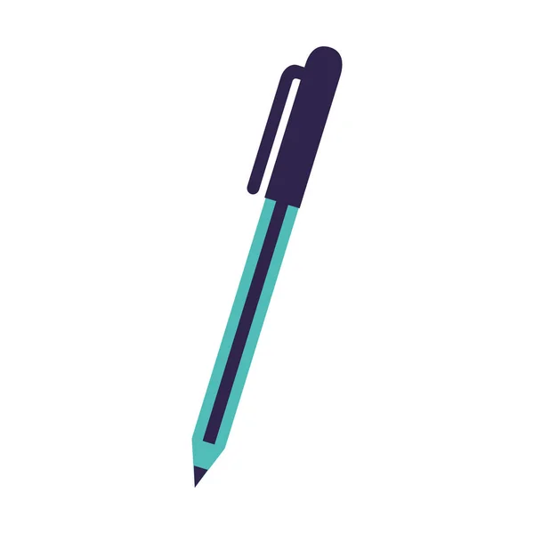 Approvisionnement stylo école sur fond blanc — Image vectorielle