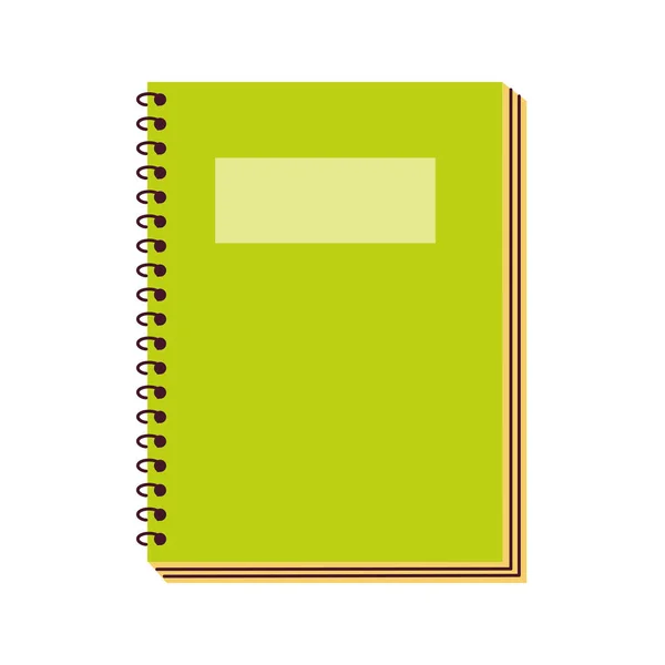 Notebook fornecimento fundo branco — Vetor de Stock