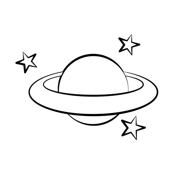 Planète étoiles doodle — Image vectorielle