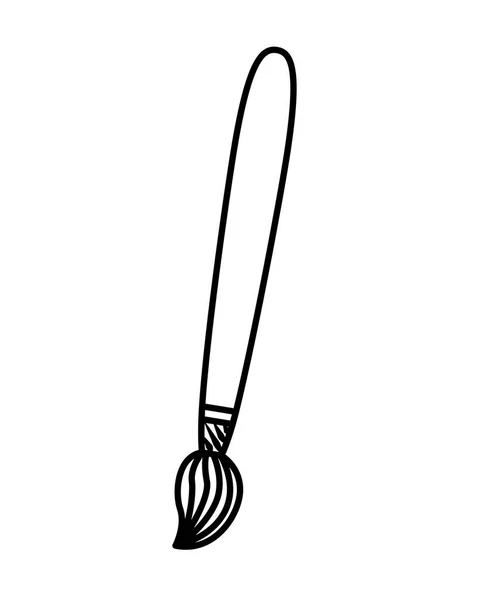 Paintbrush doodle on white background — Stock Vector
