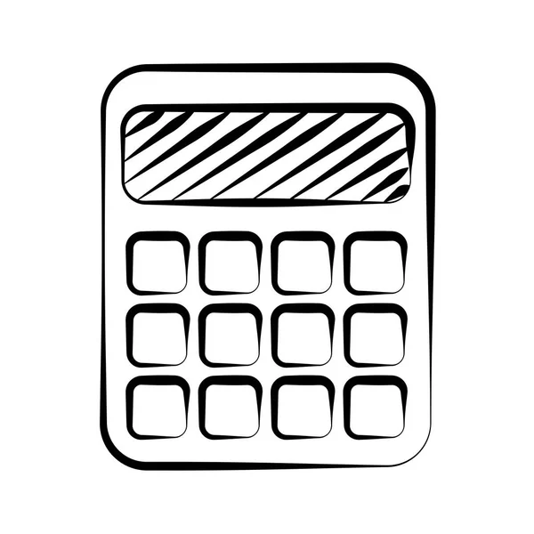 Calculadora garabato sobre fondo blanco — Archivo Imágenes Vectoriales