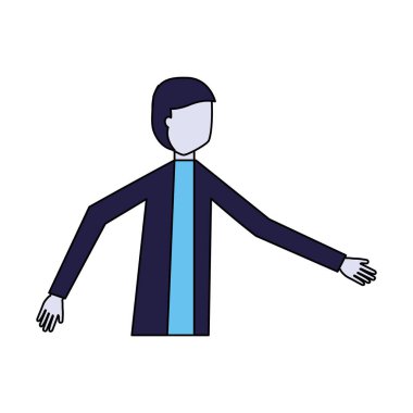 adam karakter beyaz arka plan üzerinde